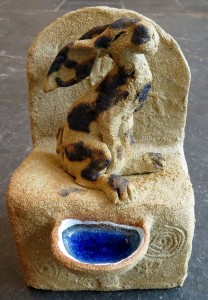 ceramic hare, handmade, stoneware, ceramic hare, animal pottery, jaen adams ceramics