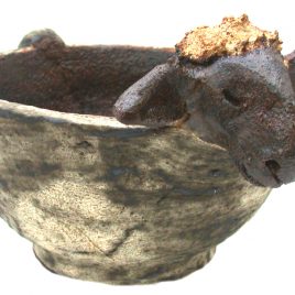 ceramic sheep, sheep bowl, ceramic sheep bowl, planter, sheep planter, jane adams ceramics, sheep ornament, bowl