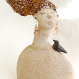 demelza, ceramic woman, woen, people, jane adams ceramics, handmade stoneware woman