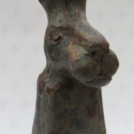 ceramic hare. jane adams ceramics. handmade. stoneware, cornwall