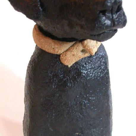 black labrador, handmade ceramic dog, jane adams ceramics, cornwall