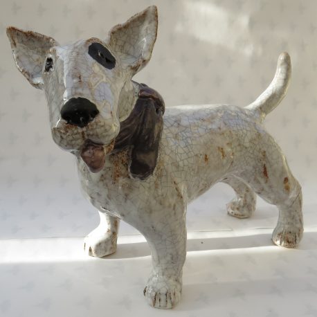 english bull terrier, ceramic dog, ceramics, handmade, jane adams ceramics