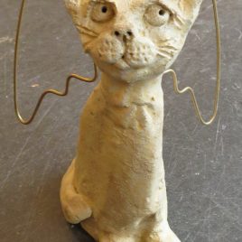 Cat with wings, angel cat, ceramic cat, pottery cat, handmade stoneware, jane adas cramics