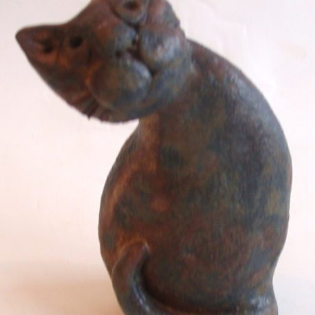 ceramic cat, handmade, pottery, jane adams ceramics, cat ornament