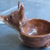 ceramic fox, fox bowl, pottery bowl, handmade bowl, jane adams ceramics, stoneware fox