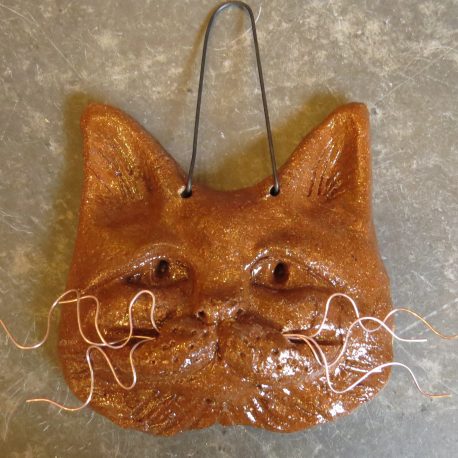 cat face, wall plaque, cat plaque, whiskers on cats, ceramic cats, handbuilt pottery cats, jane adas ceramcs