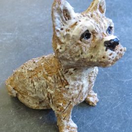 cairn terrier, ceramic terrier, handmade pottery, pottery dog, dog ornaments, stoneware, studio pottery dogs, jane adams ceramics