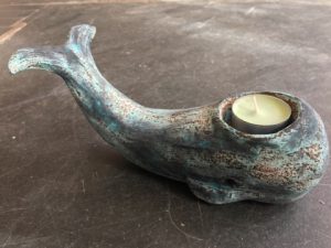 tealight holder, tealights, whales, blue whale, ceramic whale, ceramic tea light holder, jane adams ceramics, studio ceramics, studio pottery, handmade ceramics, cornwall, st just, jane adams gallery