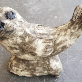 grey seal. seals, seal on rock, ceramic seals, ceramic sea life, ,marine life, stoneware, handmade ceramics, jane adams ceramics, pottery seals, sea ornaments