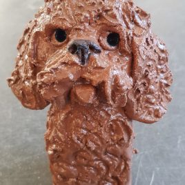 cockapoo, ceramic cockapoo, ceramic dog, pottery dog, dog gifts, jane adams ceramics,