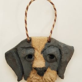 terrier, dog wall hanger, dog ornament, dog gifts, ceramic dogs, pottery dogs, stoneware dogs, studio pottery dogs, jane adams ceramics
