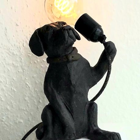 labrador, black labrador, labrador dog, black lab, dog lamp, lamp base, dog lamp base, handmade stoneware, studio pottery lamp, dog gifts, cornwall, jane adams ceramics